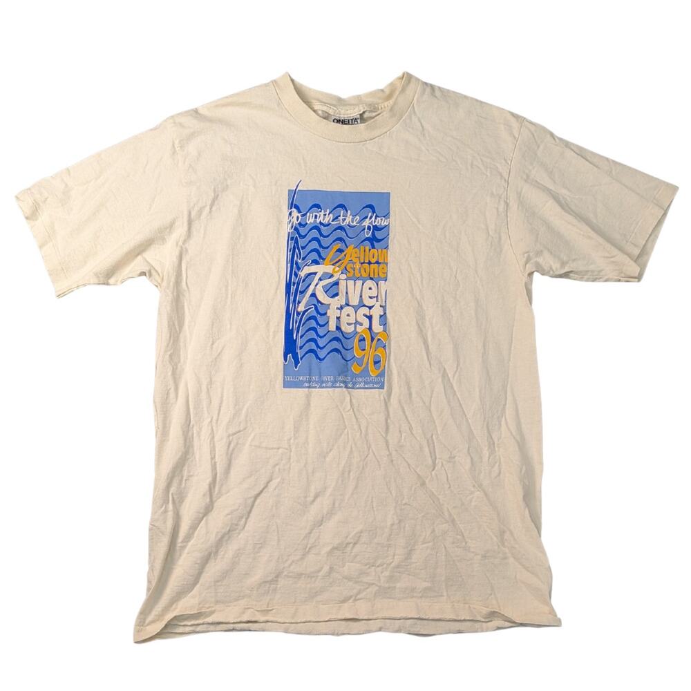 Vintage Yellowstone 1996 Graphic Tee | Unisex L | Oneita